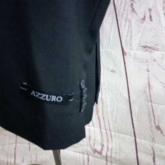 NWT AZZURO 46S 2 Button Black Suit Jacket - Picture 4 of 10